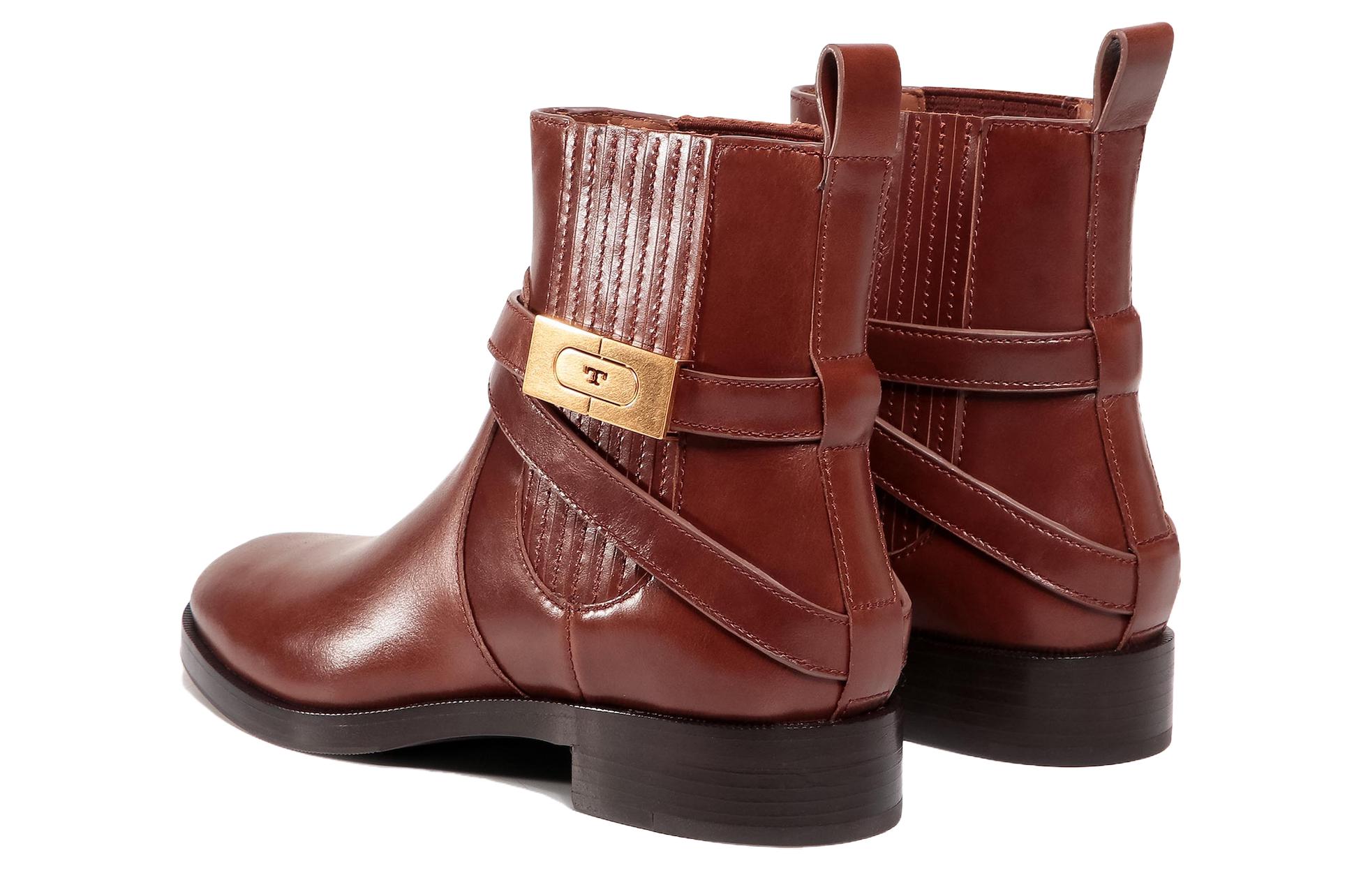 (W) TORY BURCH T-Hardware Bootie 'Brown Fashion' 圖 4