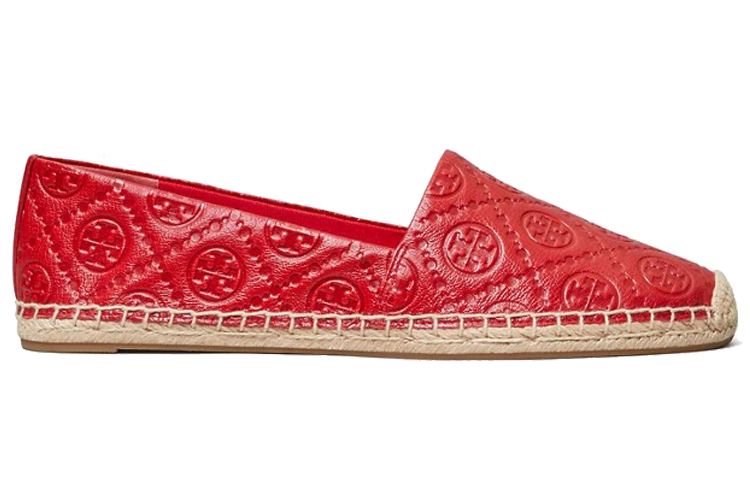 (W) TORY BURCH T-Monogram Flat 'Red Woven' 圖 2