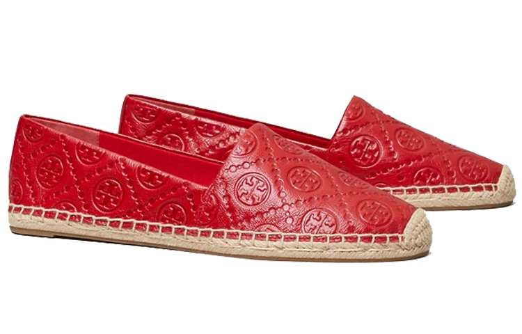 (W) TORY BURCH T-Monogram Flat 'Red Woven' 圖 4