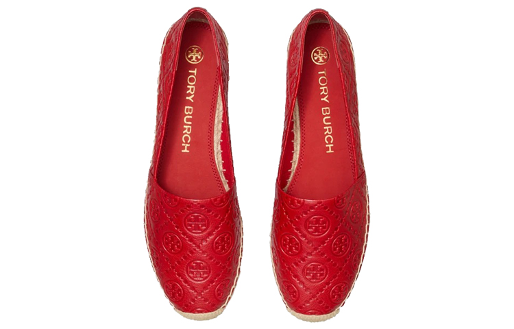 (W) TORY BURCH T-Monogram Flat 'Red Woven' 圖 5