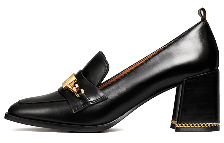 (W) TORY BURCH T Hardware Heel 'Black Casual Chunky'