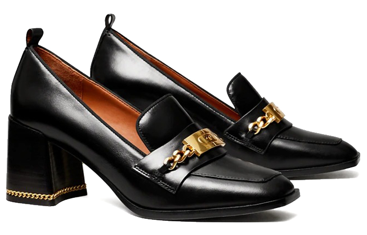 (W) TORY BURCH T Hardware Heel 'Black Casual Chunky' 圖 3