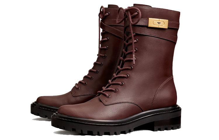 (W) TORY BURCH T Hardware Lug-Sole 'Burgundy' 圖 3