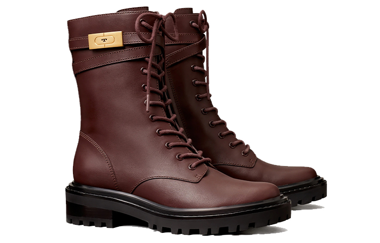 (W) TORY BURCH T Hardware Lug-Sole 'Burgundy' 圖 4