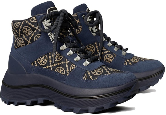 (W) TORY BURCH T Monogram But Buku Lali 'Deep Navy Comfort Lace-Up' 152933-400 Order (W) TORY BURCH T Monogram But Buku Lali 'Deep Navy Comfort Lace-Up' 152933-400