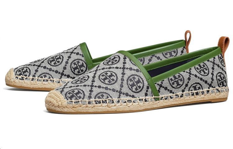 Lookbook TORY BURCH 湯麗柏琦 T字母徽章 時尚平底鞋 女式 海軍藍色