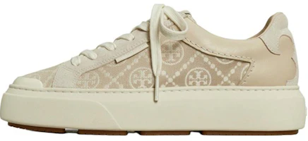 (Women) TORY BURCH T Monogram Ladybug Birch New Cream Calcare 'Beige' 152845-101 (Women) TORY BURCH T Monogram Ladybug Birch New Cream Calcare 'Beige' 152845-101