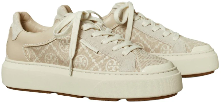 (W) TORY BURCH T Monogram Lieveheersbeestje Cream Calcare ''Beige'' 152845-101 Shop (W) TORY BURCH T Monogram Lieveheersbeestje Cream Calcare ''Beige'' 152845-101