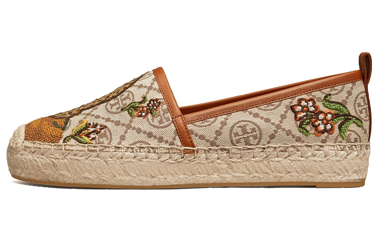 (Women) TORY BURCH T Monogram Platform Embroidered 'Brown' 86653-200