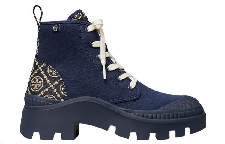 (W) TORY BURCH T Monogram Short Boot 'Dark Blue' 圖 2