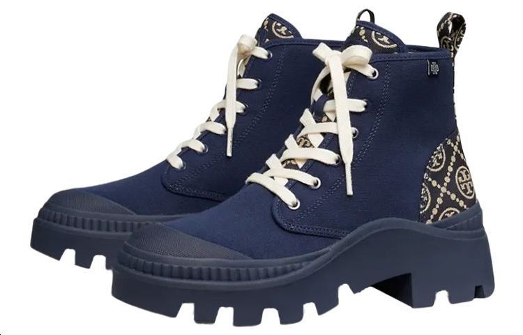 (W) TORY BURCH T Monogram Short Boot 'Dark Blue' 圖 3