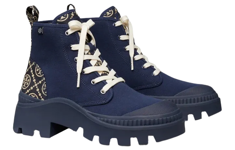 (W) TORY BURCH T Monogram Short Boot 'Dark Blue' 圖 4