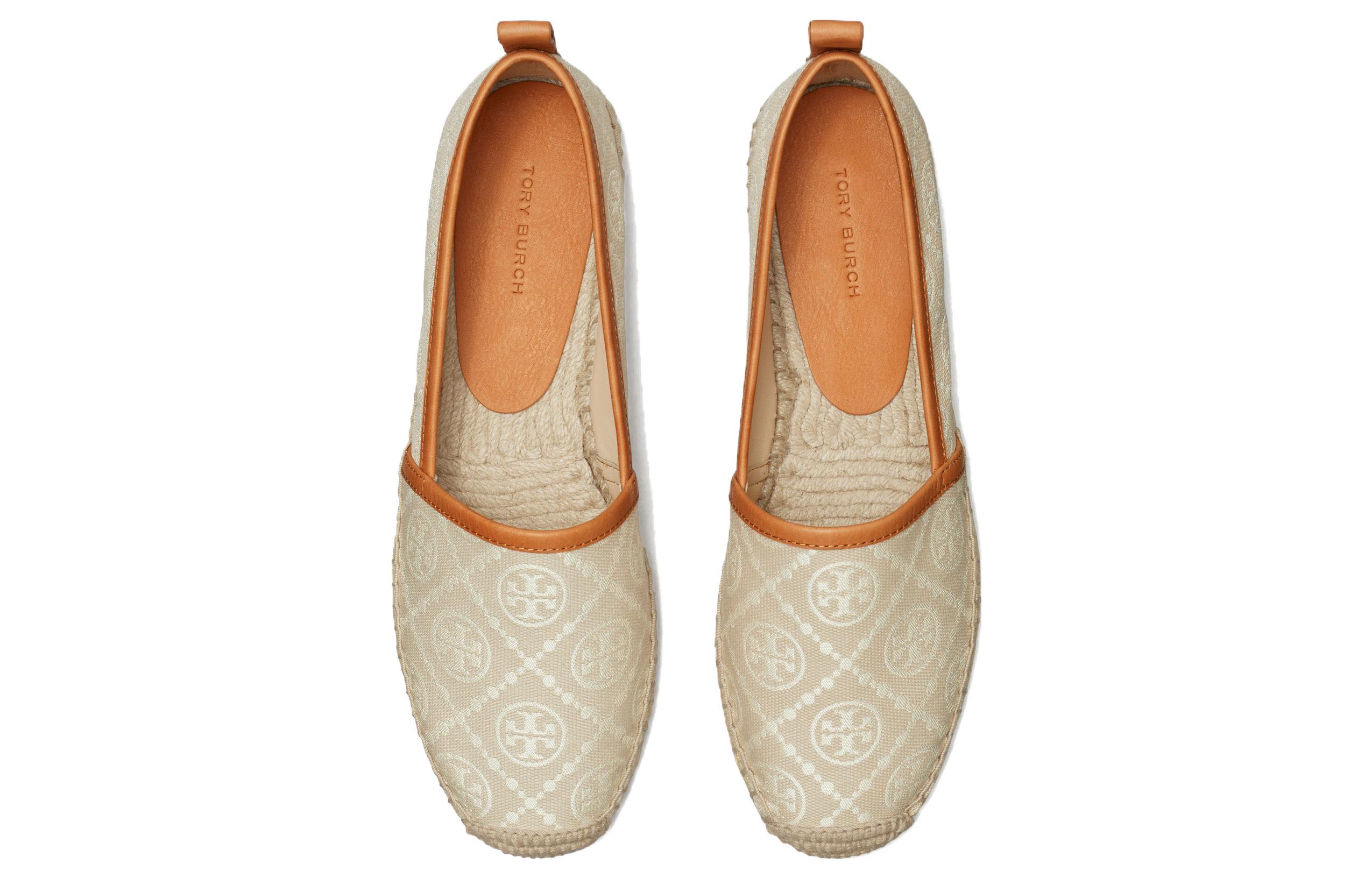 Shop (W) TORY BURCH T Monogram Slip-On 'Beige Fisherman' Pria & Wanita 153264-100