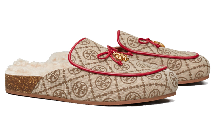 (W) TORY BURCH T Monogram Tory Charm Mule 'Red Brown' 圖 2