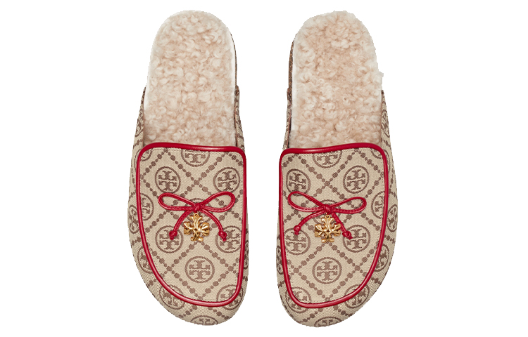 (W) TORY BURCH T Monogram Tory Charm Mule 'Red Brown' 圖 3