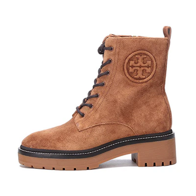 (W) TORY BURCH TB Suede Lace-Up Ankle Boots 'Brown'