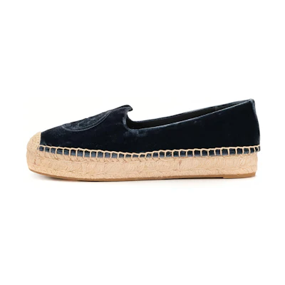 (W) TORY BURCH Velvet Espadrille Flats 'Blue'