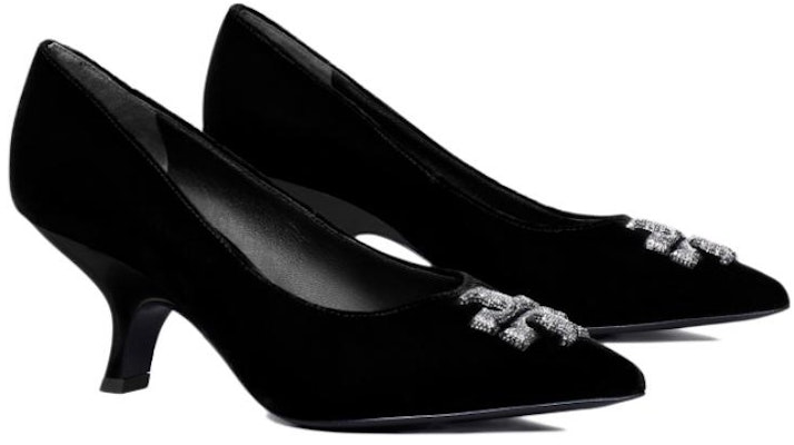 (W) (女性用)TORY BURCH ベルベット ロゴ ポインテッドトゥ スティレットヒール 'ブラック' 146482-006 146482-006 Order (W) (女性用)TORY BURCH ベルベット ロゴ ポインテッドトゥ スティレットヒール 'ブラック' 146482-006 146482-006