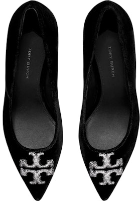 (W) (女性用)TORY BURCH ベルベット ロゴ ポインテッドトゥ スティレットヒール 'ブラック' 146482-006 146482-006 Lookbook (W) (女性用)TORY BURCH ベルベット ロゴ ポインテッドトゥ スティレットヒール 'ブラック' 146482-006 146482-006