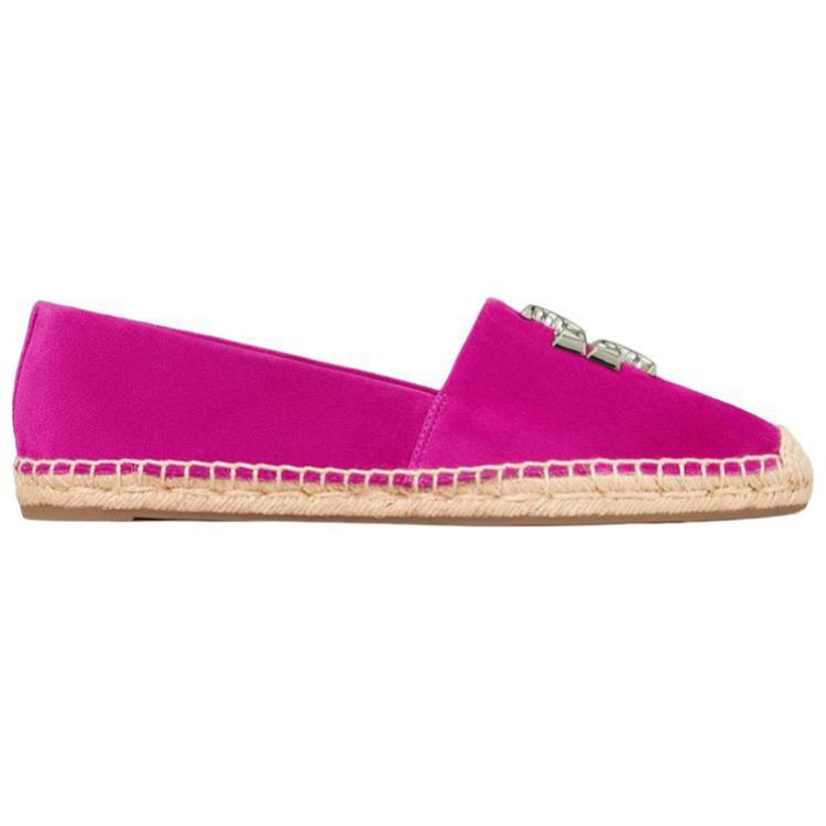 (W) TORY BURCH Velvet Logo Slip-On Espadrille 'Purple' 圖 2