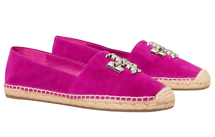 (W) TORY BURCH Velvet Logo Slip-On Espadrille 'Purple' 圖 3