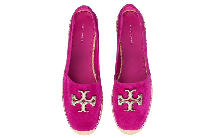 (W) TORY BURCH Velvet Logo Slip-On Espadrille 'Purple' 圖 4