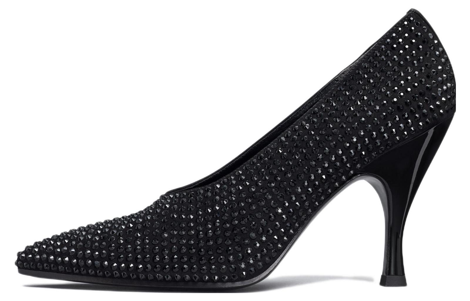 (Women) TORY BURCH Velvet Slip-On Stiletto 'Black' 143642-003