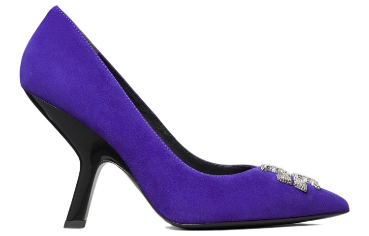 (W) TORY BURCH Velvet Stud Heels 'Deep Purple' 圖 2