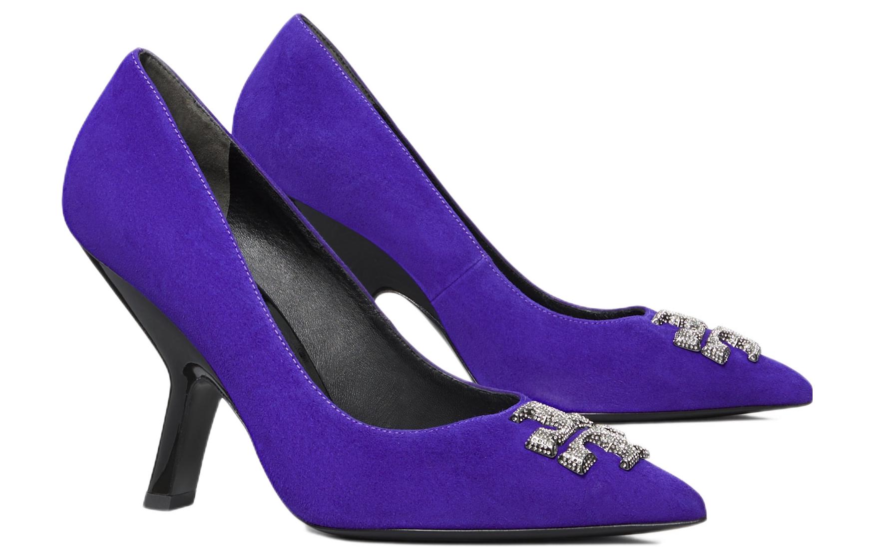 (W) TORY BURCH Velvet Stud Heels 'Deep Purple' 圖 3