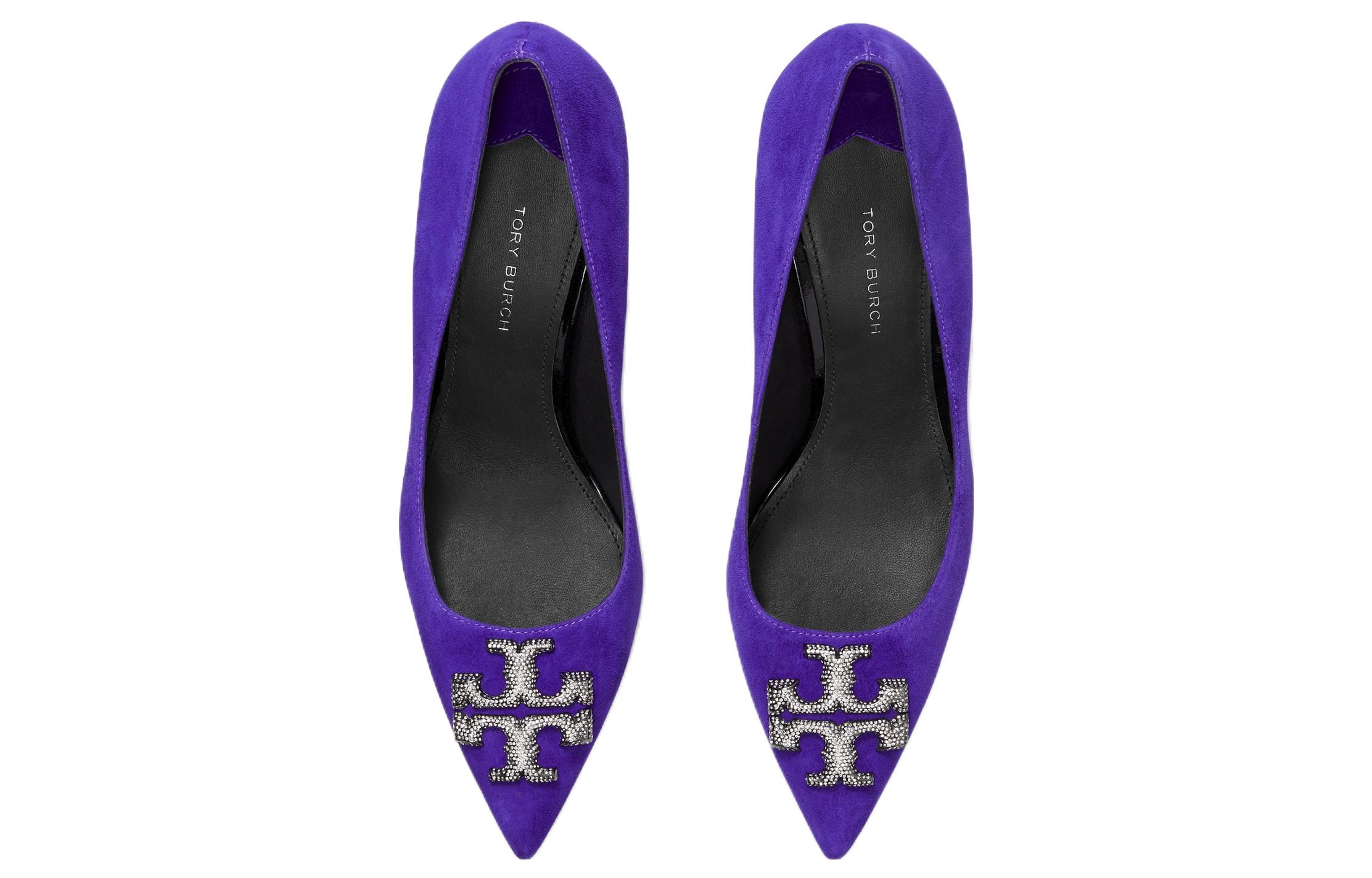 (W) TORY BURCH Velvet Stud Heels 'Deep Purple' 圖 4