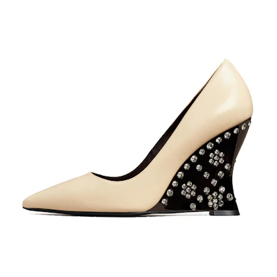 (W) TORY BURCH Wedge High Heel 'Beige'
