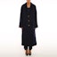 Lookbook (Women) TORY BURCH Wool Coat with Logo - Blue. 88377-411