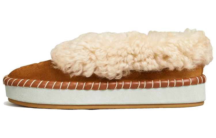 (W) TORY BURCH Wool Slippers 'Caramel'