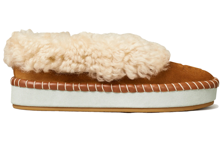 (W) TORY BURCH Wool Slippers 'Caramel' 圖 2