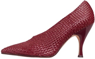 (Women) TORY BURCH Woven Leather Stiletto 'Red' 142237-500 (Women) TORY BURCH Woven Leather Stiletto 'Red' 142237-500