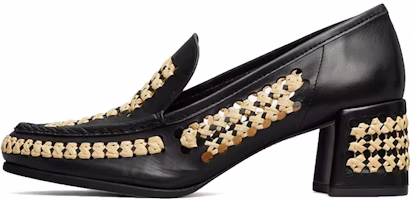 (Women) TORY BURCH Woven Raffia High Heel 'Black' 81747-001 (Women) TORY BURCH Woven Raffia High Heel 'Black' 81747-001