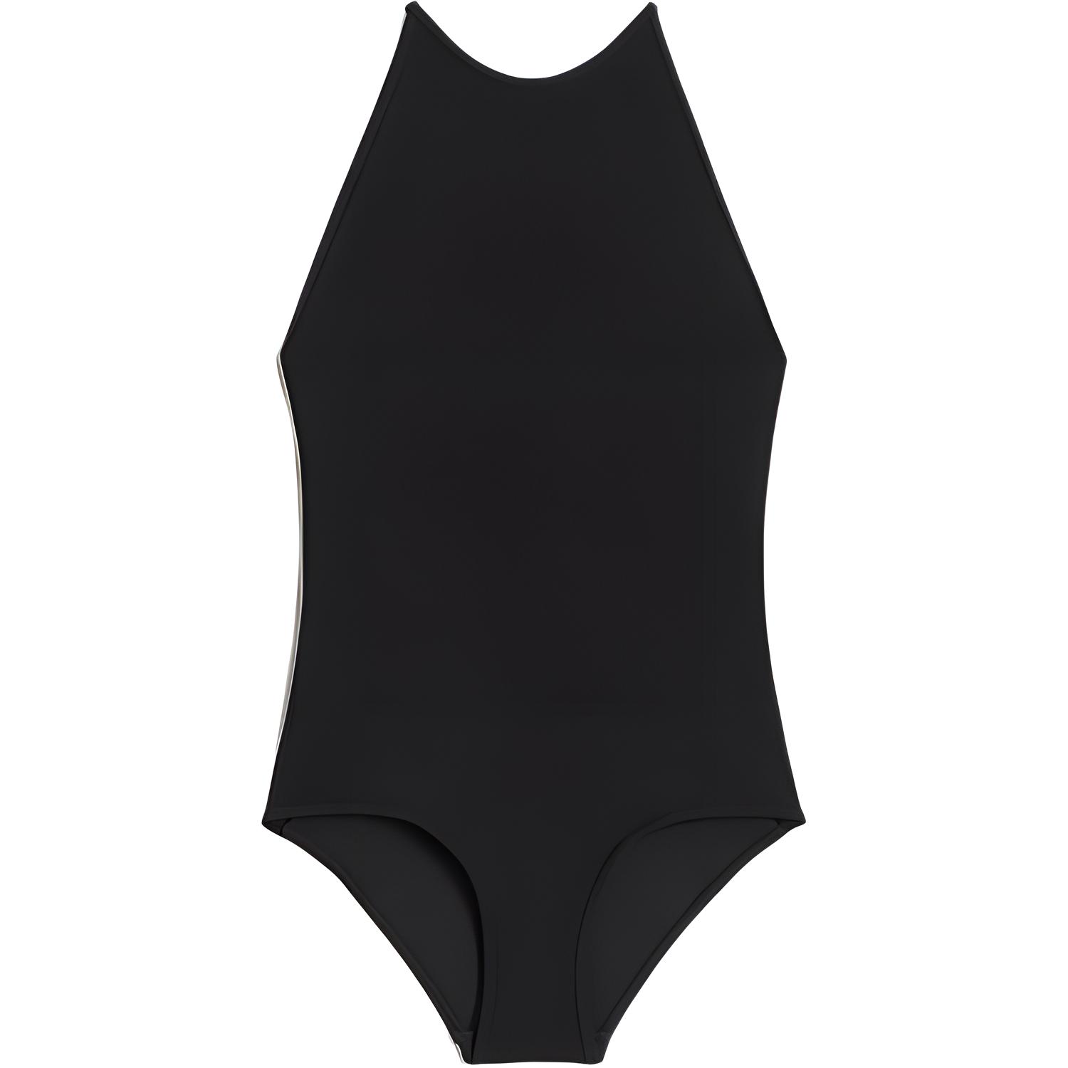 (Women) TOTEME 2024 Pre-Fall  Black Back-Tie High-Waist Swimsuit. 243WRW4711FB0097001