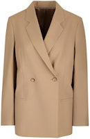 (Women) TOTEME Beige Double-Breasted Long Sleeve Blazer 234WRZ875FB0066091 (Women) TOTEME Beige Double-Breasted Long Sleeve Blazer 234WRZ875FB0066091