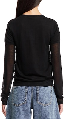 (W) TOTEME Baju Slim Fit Lengan Panjang Leher Bulat Hitam. 243WRT0348YA0079001 Lookbook (W) TOTEME Baju Slim Fit Lengan Panjang Leher Bulat Hitam. 243WRT0348YA0079001