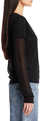 (W) TOTEME Baju Slim Fit Lengan Panjang Leher Bulat Hitam. 243WRT0348YA0079001 Purchase (W) TOTEME Baju Slim Fit Lengan Panjang Leher Bulat Hitam. 243WRT0348YA0079001