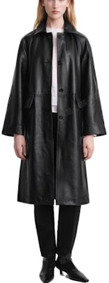 (W) TOTEME Abrigo Negro de Cuero Recto con Mangas Raglán 234WRTWOU052LE0007001 Lookbook (W) TOTEME Abrigo Negro de Cuero Recto con Mangas Raglán 234WRTWOU052LE0007001