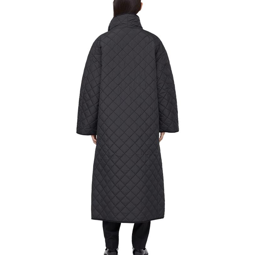 Shop (W) TOTEME 黑色長款純棉大衣簡約純色設計 213112732200