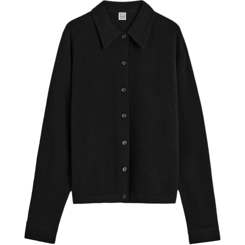 Order (W) TOTEME 黑色单排扣羊绒毛衣 - 柔软舒适秋季穿搭 243WRT0347YA0016001