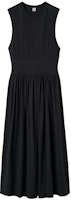 (Women) TOTEME Black Sleeveless Cinched Waist Midi Dress. 2326022770 (Women) TOTEME Black Sleeveless Cinched Waist Midi Dress. 2326022770