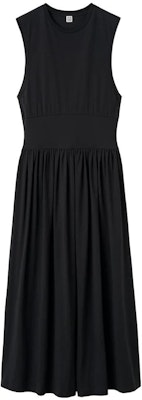 (W) TOTEME Hitam Tanpa Lengan Midi Dress dengan Pinggang Ketat. 2326022770 Buy (W) TOTEME Hitam Tanpa Lengan Midi Dress dengan Pinggang Ketat. 2326022770