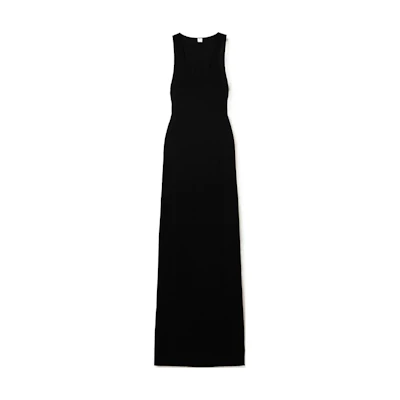 (Women) TOTEME Black Sleeveless Long Maxi Dress 243WRD4175FB0241001