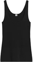 (Women) TOTEME Black Slim-Fit Knit Tank Top - Early Fall 2024 243WRT0349YA0080001 (Women) TOTEME Black Slim-Fit Knit Tank Top - Early Fall 2024 243WRT0349YA0080001