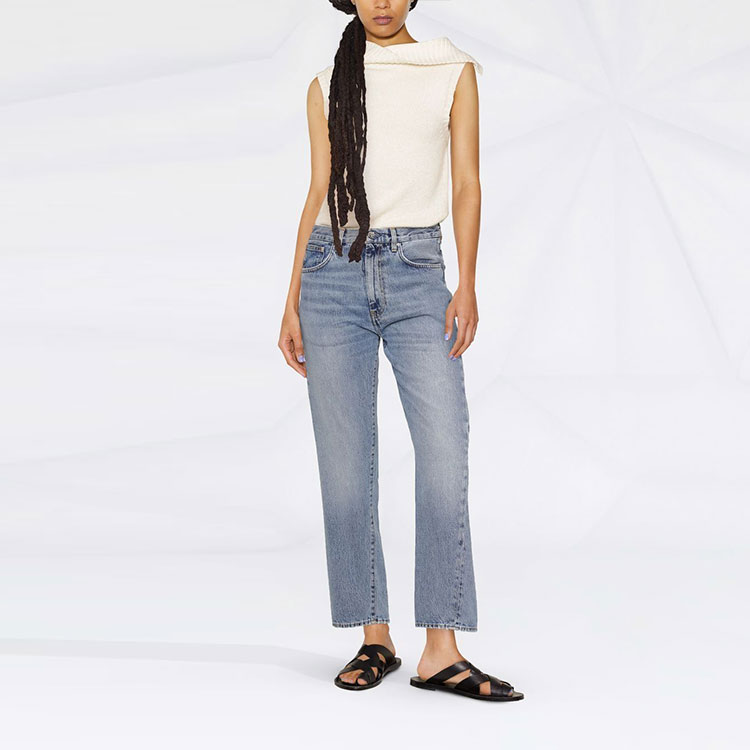 Lookbook (W) TOTEME 藍色交叉縫牛仔褲 222232741485