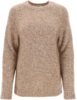 (Women) TOTEME Brown Solid Color Crewneck Long Sleeve Sweater. 234WRTWTP224YA0015073 (Women) TOTEME Brown Solid Color Crewneck Long Sleeve Sweater. 234WRTWTP224YA0015073