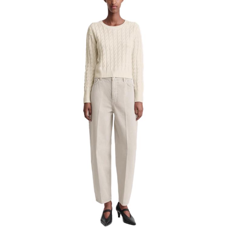 Lookbook (W) TOTEME 圆领麻花针织毛衣. 234WRTWTP172YA0008055